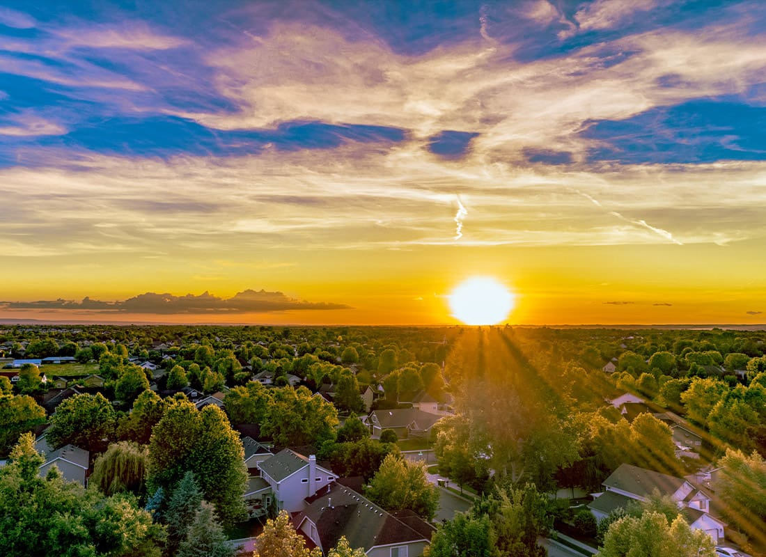 Contact - Beautiful Aerial View of Sunset in Treasure Valley